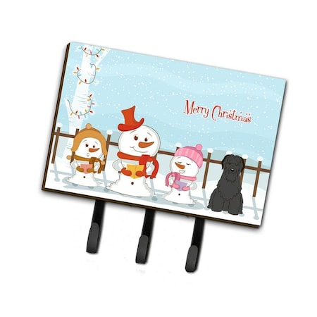 Carolines Treasures Merry Christmas Carolers Briard Black Leash or Key Holder BB2412TH68